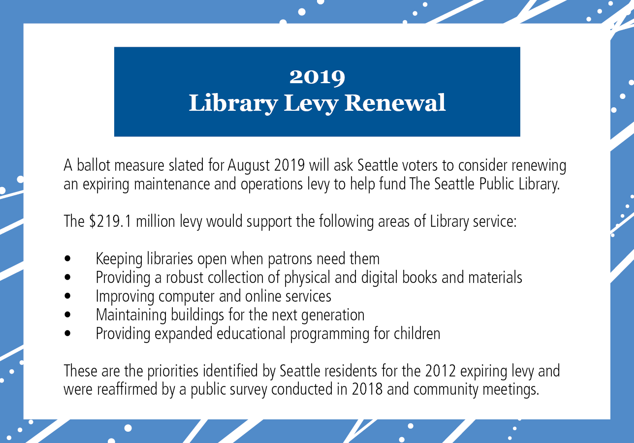 About the 2019 Library Levy Renewal