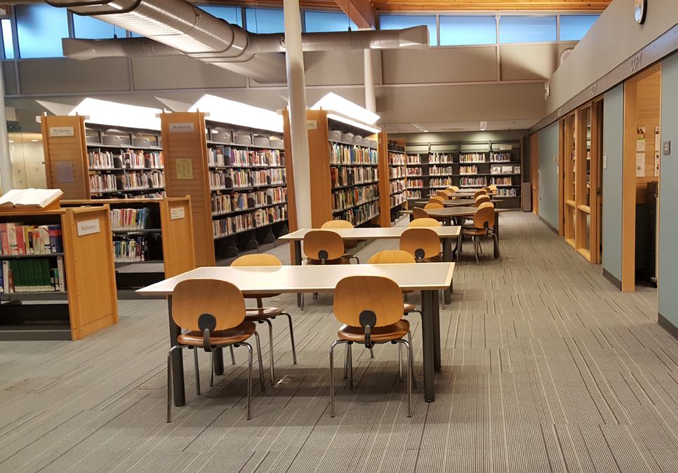 Library patron seating area at the Ballard Branch