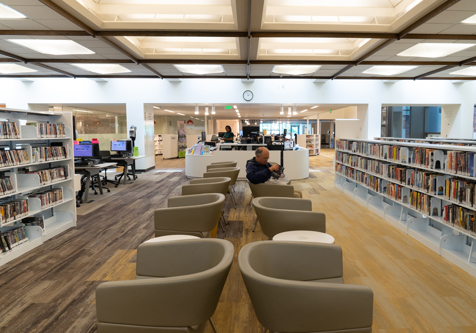 Reading area at the Lake City Branch