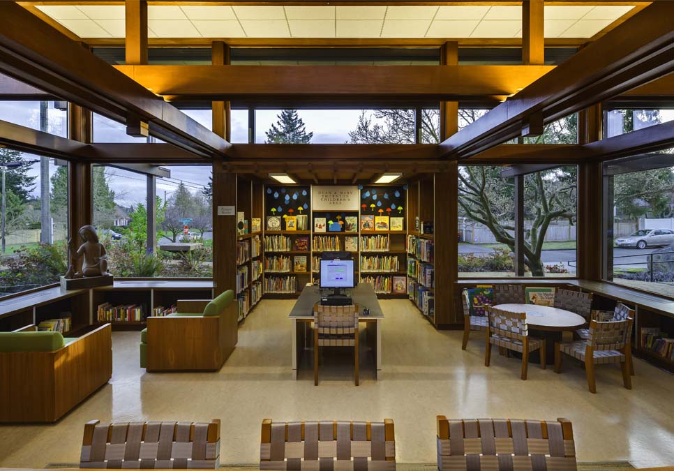 Library patron seating area at the Magnolia Branch
