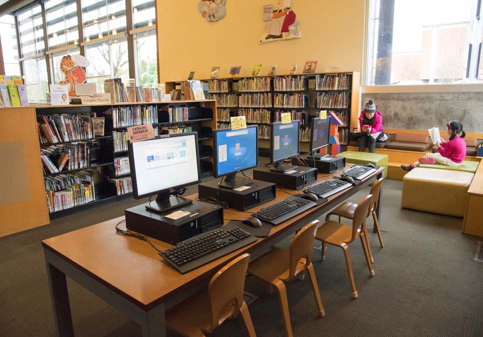 Children’s computer area at the Northgate Branch