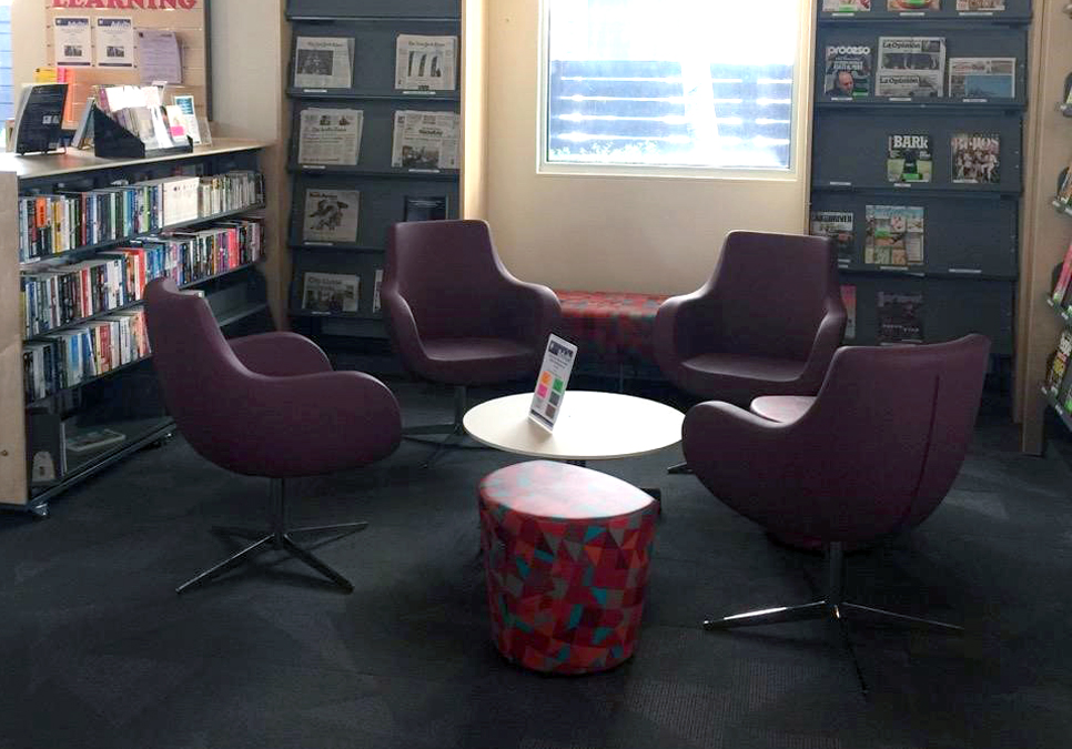 Adult reading area at the South Park Branch