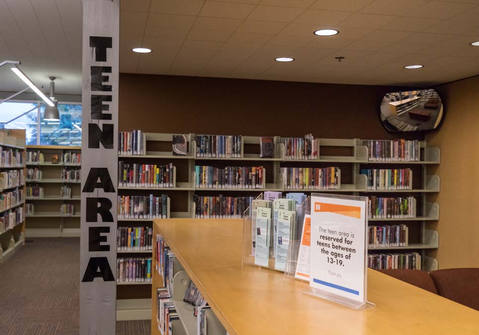 Teen area at the Southwest Branch