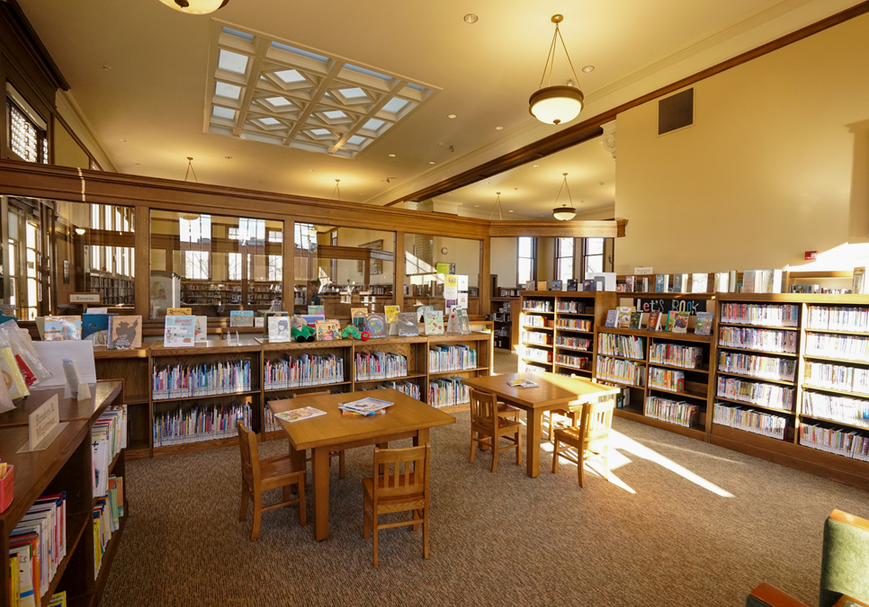 An interior view of the West Seattle Branch