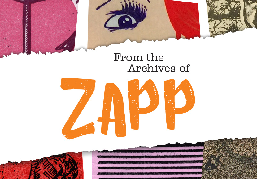 ZAPP Zine exhibit graphic