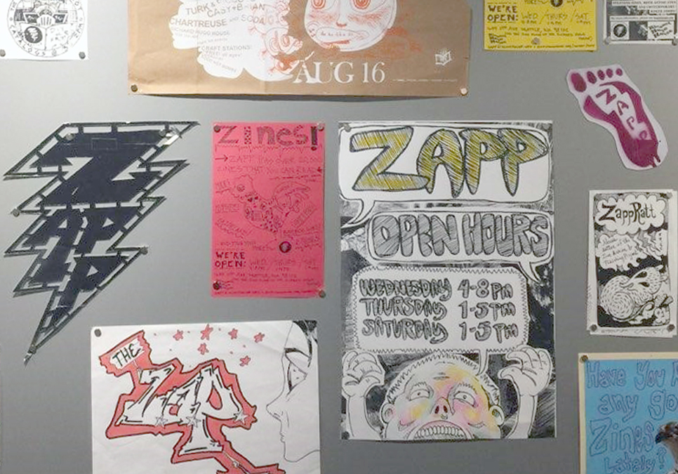 Samples from the ZAPP Zine Collection at Central Library.